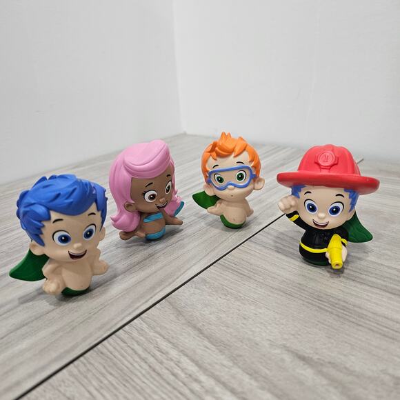 Bubble Guppies Just Play Bath Toy Figure Nick Jr Gil Molly Nonny Firefighter - Picture 1 of 8